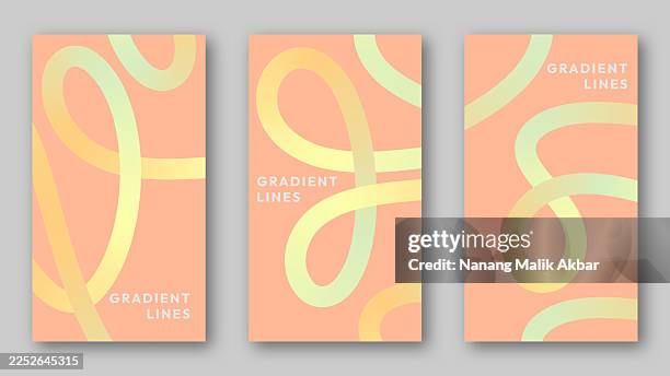 abstract background with wavy gradient lines set for background design - geometric tortoise stock illustrations