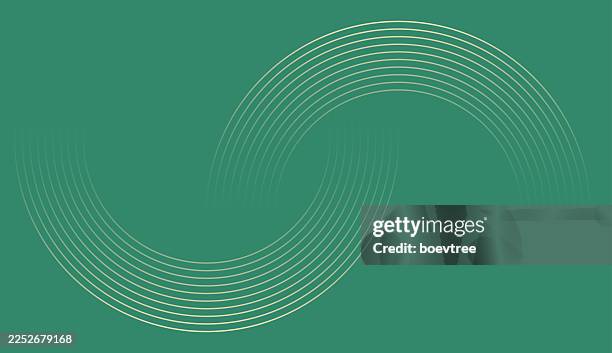 abstract circle line green glowing gradient material background - semi circle stock illustrations