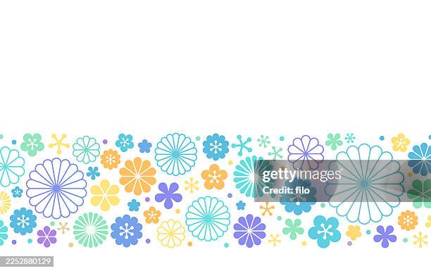 spring pastel flower easter abstract background pattern - easter background gold stock illustrations
