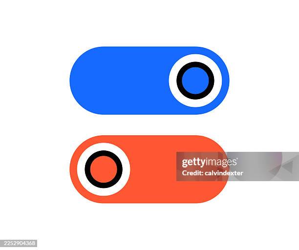 switch on and off icon symbols - toggle switch icon stock illustrations