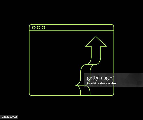 web browser arrow symbol line icon editable stroke - reboot computer stock illustrations