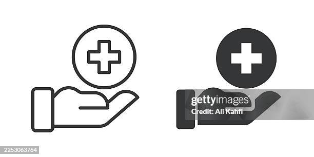 healthcare thin line and glyph solid icon. editable stroke and perfect pixel isolated on transparent background - operating room stock illustrations