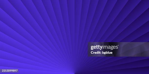 abstract design with light rays and blue circular gradient - trendy background - cone shape stock illustrations