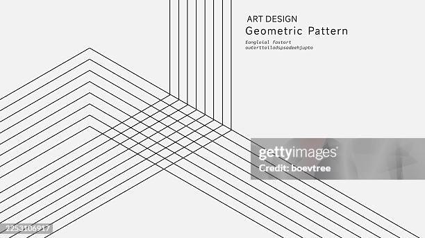 abstract black and white geometric line creative pattern background - contract tracing stock illustrations