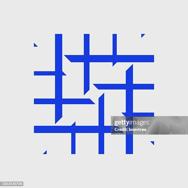 blue rectangle sharp corner stripe marker sign,geometric decoration symbol widget,geometric structure icon,design material - sharp corner stock illustrations