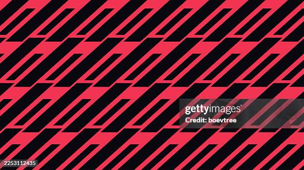 abstract red black zigzag stripe textured pattern vector background - checkered table cloth texture stock illustrations