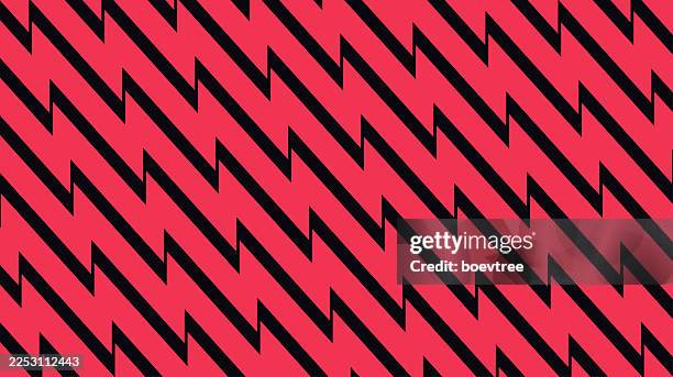 abstract red black zigzag stripe textured pattern vector background - tablecloth background stock illustrations