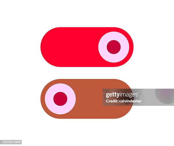 switch on and off icon symbols - toggle switch stock illustrations