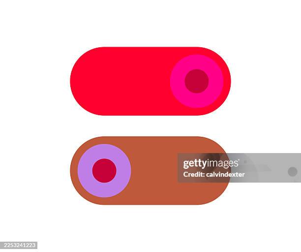 switch on and off icon symbols - toggle switch stock illustrations