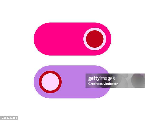 switch on and off icon symbols - toggle switch stock illustrations