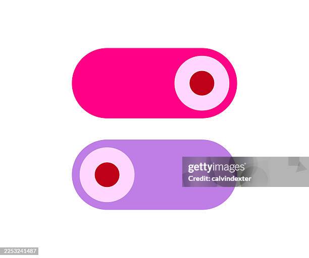 switch on and off icon symbols - toggle switch stock illustrations