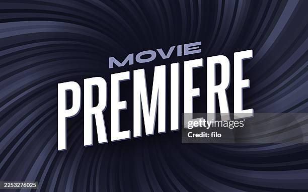 movie premiere retro swirl background - video presentation stock illustrations