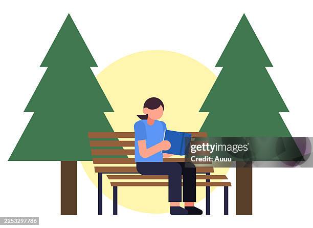 camping concept - setting up tent stock illustrations
