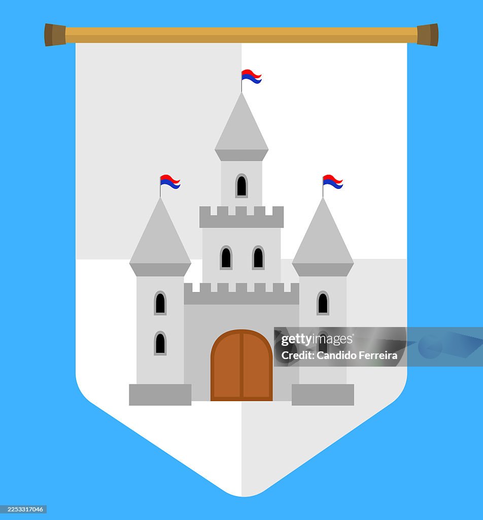 Mittelalterliche Burgflagge