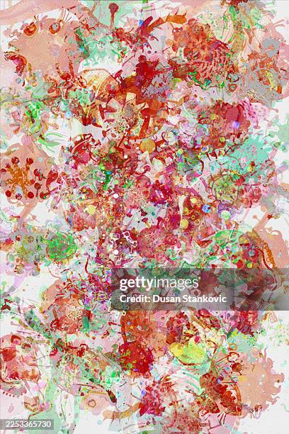 ilustrações de stock, clip art, desenhos animados e ícones de vibrant micro world - organismo acidófilo