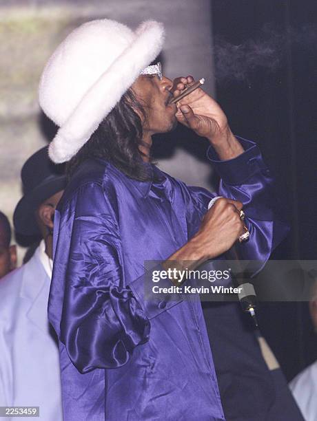 Snoop Dogg performs at the House of Blues in Los Angeles. Snoop Dogg celebrated the opening of his film "Bones" and his 30th birthday at the...