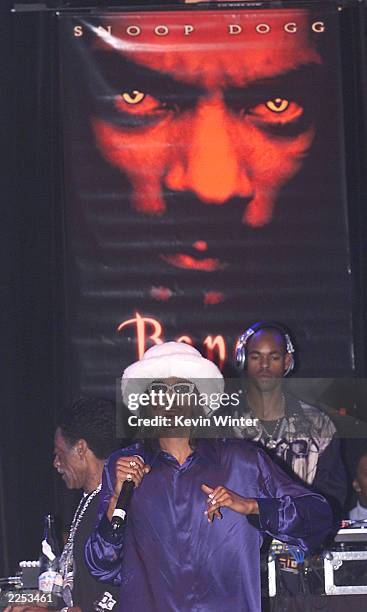 Snoop Dogg performs at the House of Blues in Los Angeles. Snoop Dogg celebrated the opening of his film "Bones" and his 30th birthday at the...