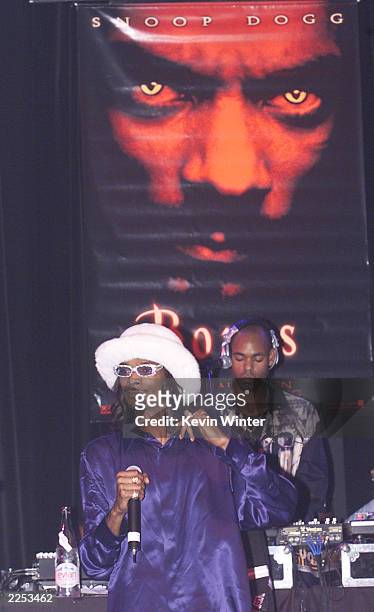 Snoop Dogg performs at the House of Blues in Los Angeles. Snoop Dogg celebrated the opening of his film "Bones" and his 30th birthday at the...