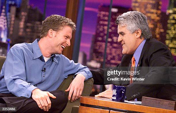 Driver Dale Earnhardt Jr. On "The Tonight Show with Jay Leno" at the NBC Studios in Los Angeles, Ca. Monday, October 2001. Photo by Kevin...