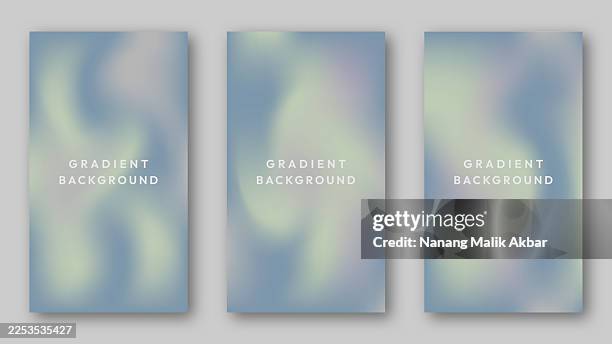 colorful liquid gradient for poster, cover, and banner background design template set - sage stock illustrations