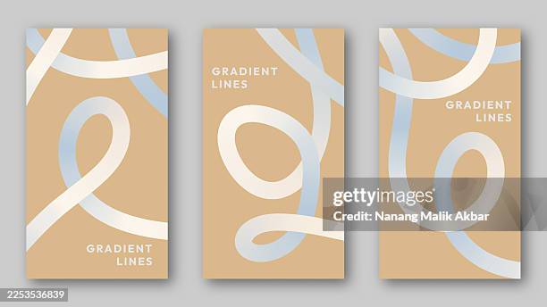 abstract background with wavy gradient lines set for background design - geometric tortoise stock illustrations