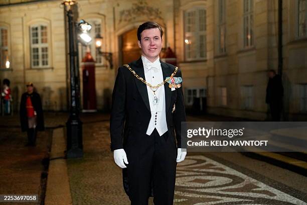 Crown Prince Christian attends the New Year's Reception and Banquet at Christian VII's Palace, Amalienborg Palace in Copenhagen, on January 1, 2026....