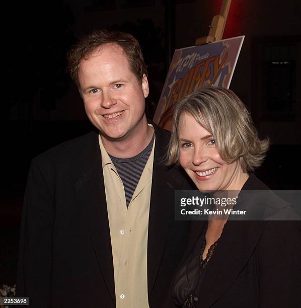 Exec. Prod./creator/director Joss Whedon and exec. Prod. Marti Noxon at a screening of "Once More With Feeling", the musical episode of "Buffy, The...