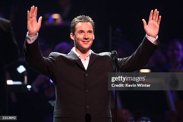 British tenor Russell Watson performs at the grand opening of the Kodak Theater at Hollywood & Highland in Los Angeles, Ca. Friday, November 9, 2001....