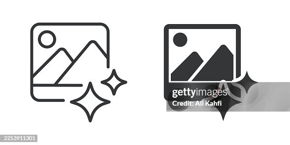 AI Spark thin line and glyph solid icon. Editable stroke and perfect pixel isolated on transparent background AI Spark thin line and glyph solid icon. Editable stroke and perfect pixel isolated on transparent background