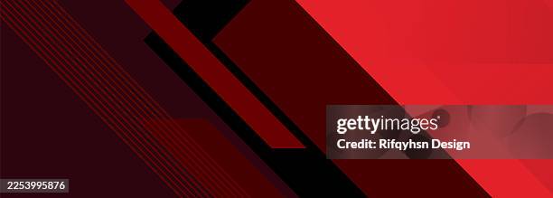 modern red abstract wide banner featuring orange and red geometric squares, rectangles and circles on dark background. vector illustration - rounded rectangle infographic stock illustrations