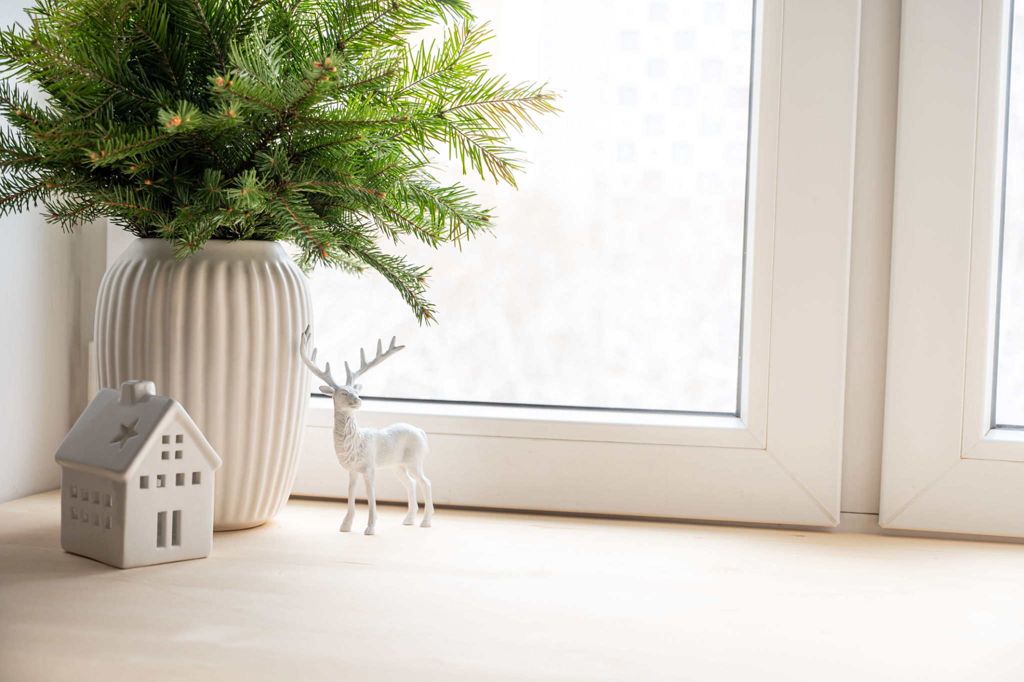 bright winter window