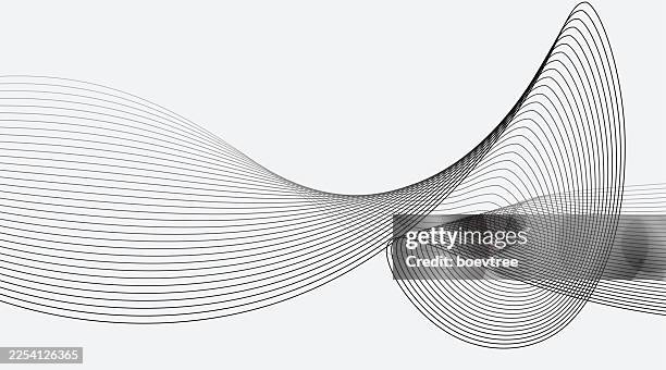 twisted line fluidity perspective - data stream stock illustrations