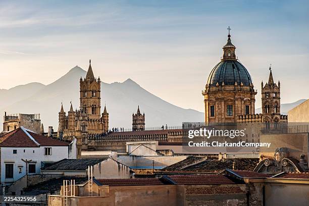 palermo cathedral, sicily. - southern italy stock pictures, royalty-free photos & images