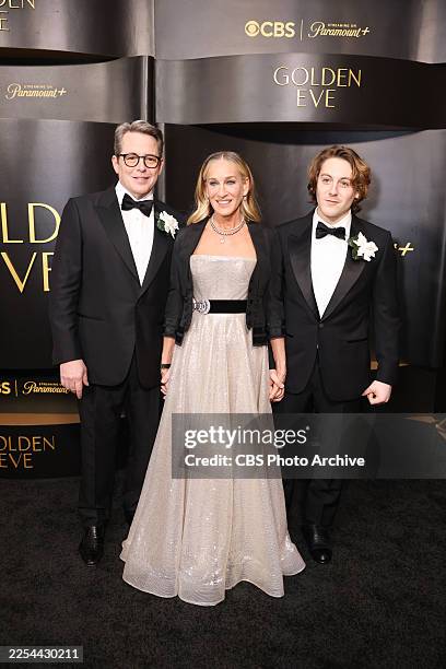 Matthew Broderick, Sarah Jessica Parker and James Wilkie Broderick at the CBS series Golden Eve: The Golden Globes Honor Helen Mirren & Sarah Jessica...