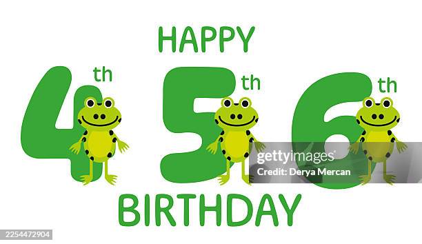 vector set of numbers with a fun teddy frog stock illustration - amphibian stock illustrations