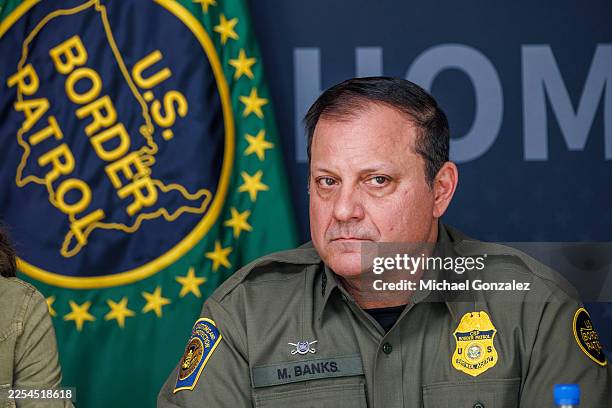 Border Patrol Chief Mike Banks at a roundtable discussion with local ranchers and employees from U.S. Customs and Border Protection led by U.S....