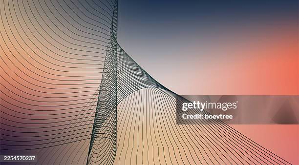 fluidity lines gradient technology background - data stream lines stock illustrations