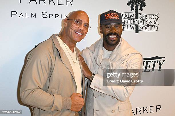 Dwayne Johnson and Colman Domingo at Variety's presents The Creative Impact Awards & "10 Directors To Watch" Brunch at the 37th Annual Palm Springs...