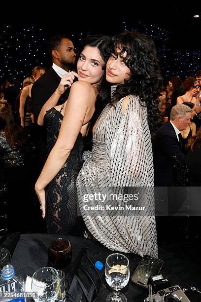 Kylie Jenner and Odessa A'zion attend the 31st Annual Critics Choice Awards at Barker Hangar on January 04, 2026 in Santa Monica, California.