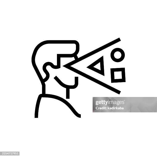 perception icon - vision icon editable stock illustrations