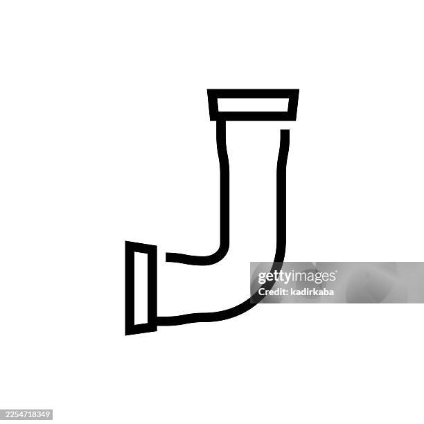 pipe icon - bathroom drain stock illustrations