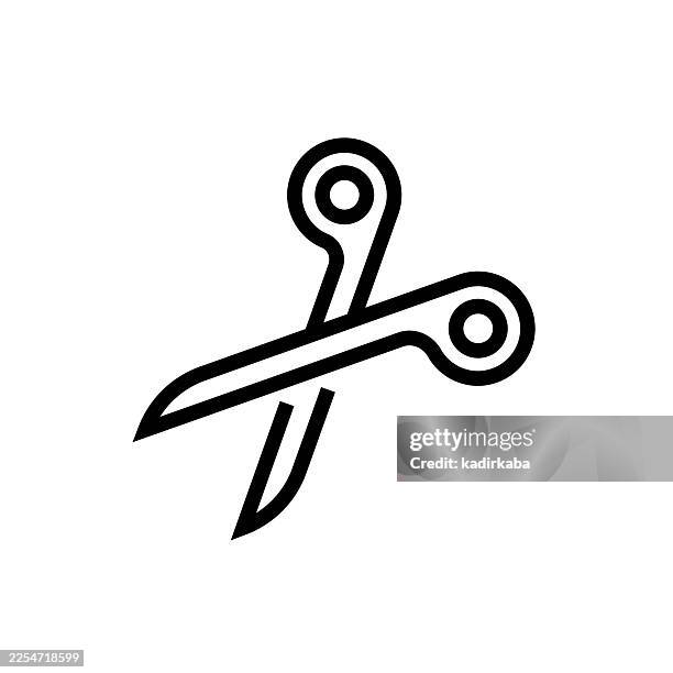 scissors icon - surgical scissors stock illustrations