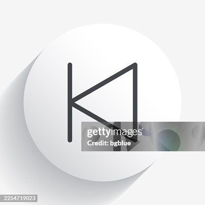 Previous. Icon on circle button with long shadow Previous. Icon on circle button with long shadow