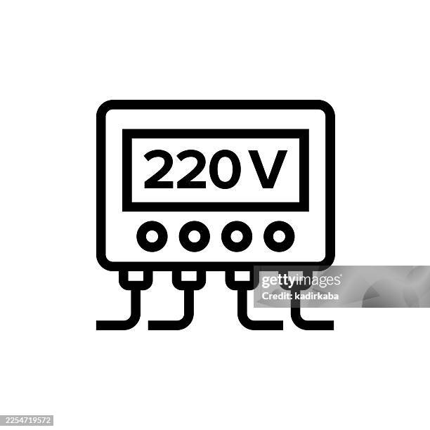 solar panel indicator - wind turbine installation stock illustrations