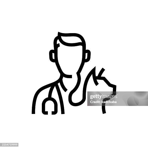veterinary icon - dog looking over stock illustrations