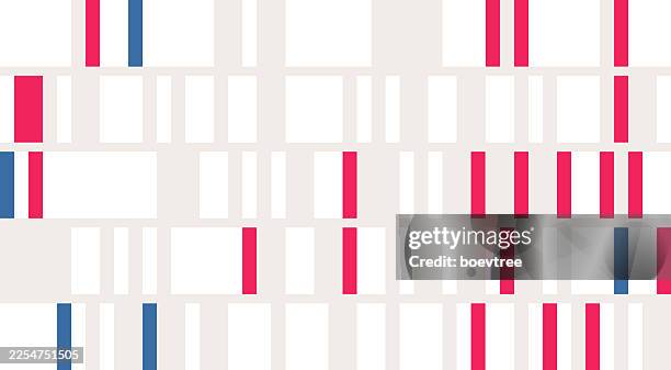 red blue stripe rhythm interval arranging pattern background - interval stock illustrations