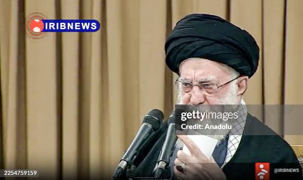 Iranian leader Ali Khamenei addresses the public Iranian leader Ali Khamenei addresses the public