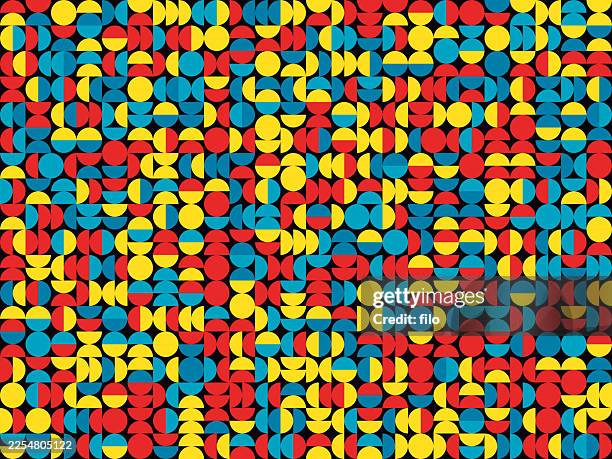abstract bauhaus modern pattern background - digital camo pattern stock illustrations