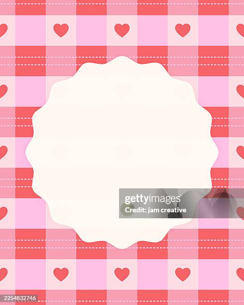 valentine's template with heart patterned background - valentines pattern stock illustrations