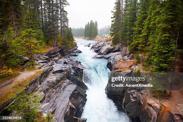 british columbia waterfalls in canadian rocky mountains - yoho national park stock pictures, royalty-free photos & images